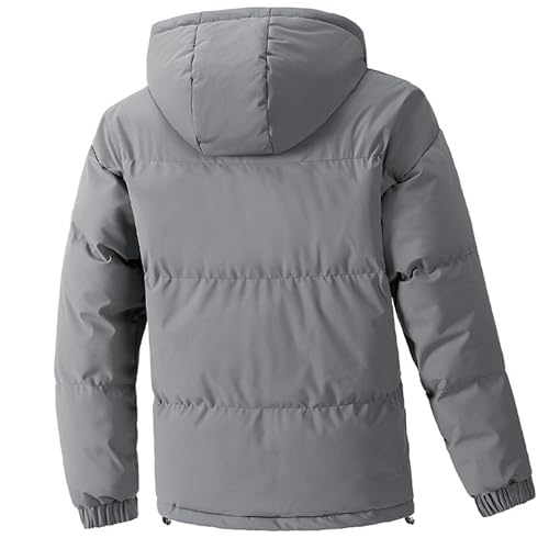 Doudoune homme imperméable chaude manteau hiver gris ample 3XL - 2