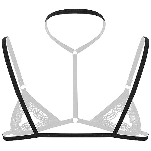 Men Sissy Lace Bra Bralette Tops Crossdresser Gay Underwear Strap Girly Halter Sexy Lingerie Sleepwear Nightwear2