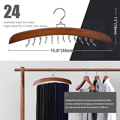 Ulimart Tie Rack Tie Hanger 24 Hooks Wooden thumb #6