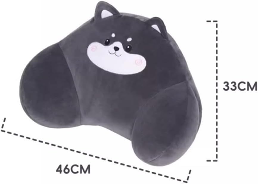 Tingting's Dream Cute Animals Bed Rest Reading Pillow Soft Office Chair Lumbar Pillow Game Chair Waist Back Cushion Sofa Backrest Pillow (Black Cat, 46×33×20CM/18.11"×12.99"×7.87")