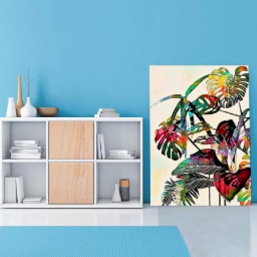 Impression sur toile Monstera avec cadre robuste 80 x 140 cm - 3