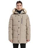 PUREMSX Winter Coat for Men, Warm Windproof Insulated Thick Outdoor Padded Parka...