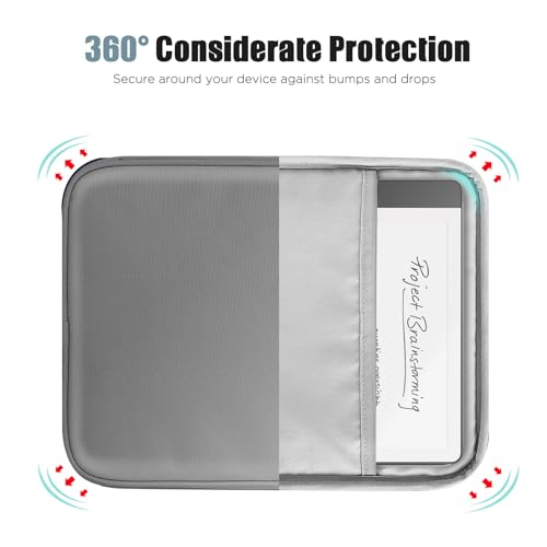 Image of TiMOVO 9-11 inch Tablet Sleeve Bag with Pocket, Dark Gray | Fits iPad 11 inch A16 2025, iPad 10.9 inch /10.2 inch, Air 11 inch 5th /4th Gen, Galaxy Tab A9+ /A11 Plus 11 inch