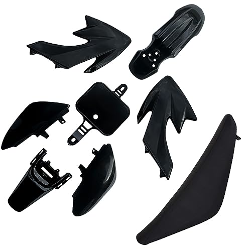 Thickened and High Elasticity Hyssk ABS Plastics Kit with Black Tall Seat for Honda CRF50 XR50 CRF XR 50 Dirt Pit Bike SSR TaoTao Motorcycle Chinese 110cc 125cc Off-road Bike Plastic Body kit