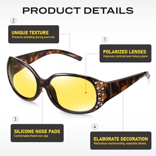 Image of HAOLOTA Polarized Sunglasses Men Women Designer Driving glasses Lightweight UV400 Protection