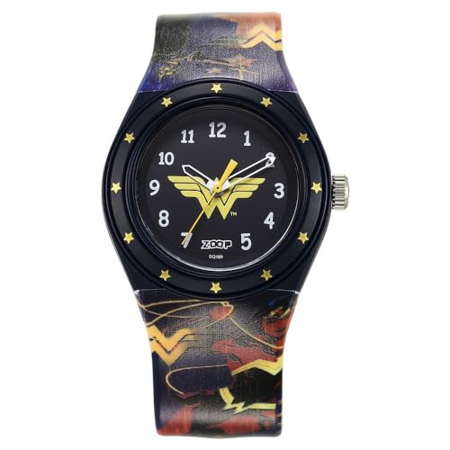 Image of Zoop Justice League Quartz Analog Black Dial Multicolour Plastic Strap Watch for Kids - C4048PP57