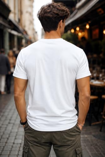 Image of INKKR Men's Solid Round Neck Half Sleeve Classic Cotton Bio-wash T-Shirt Combo | Crew Neck Cotton Tshirt for Men Combo