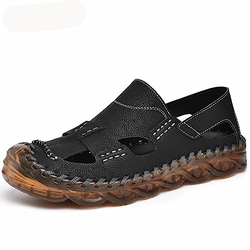 Outdoor Leather Men's Shoes Sandals Handmade Soft Classic Men Walking Beach Casual Shoes