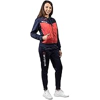 GIVOVA TUTA VISA MELANGE CON CAPPUCCIO POLARFLEECE BLU/ROSSO MELANGE Tg. 5XL