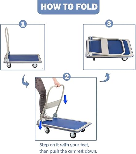 Carretilla plegable de mano resistente para oficina miniatura 5