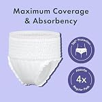 Rael Disposable Period Underwear, Organic Cotton Cover (Size L-XL, 12 Ct) | Leak Locker, Unscented, Extended Coverage for Women, Period Essentials, Postpartum Essentials, Feminine Care