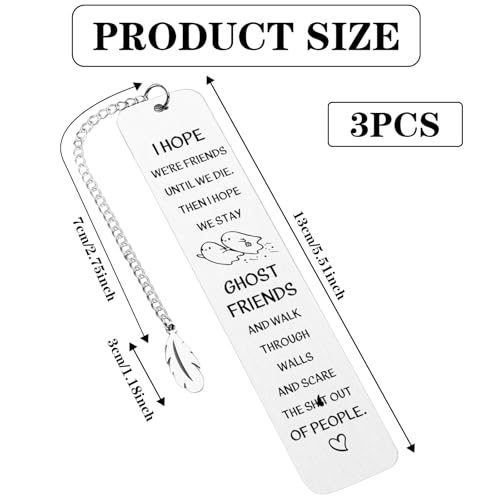 Pack of 3 Bookmarks, Metal Bookmarks, Personalised Bookmark with Pendant, Courage Bookmark, Gift, Educator Farewell - Image 2