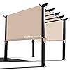 Alion home waterproof pergola covers pergola replacement canopy universal replacement canopy for pergola 16 l x 10 w beige  urban country home decor