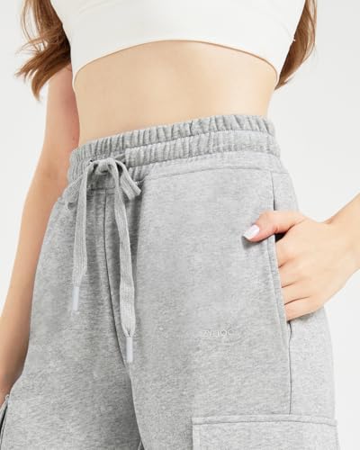 Zylioo Tall Women's Cargo Sweatpants 32"/34" Inseam Elastic Waist Athletic Pants for Tall with Pockets Casual Joggers4