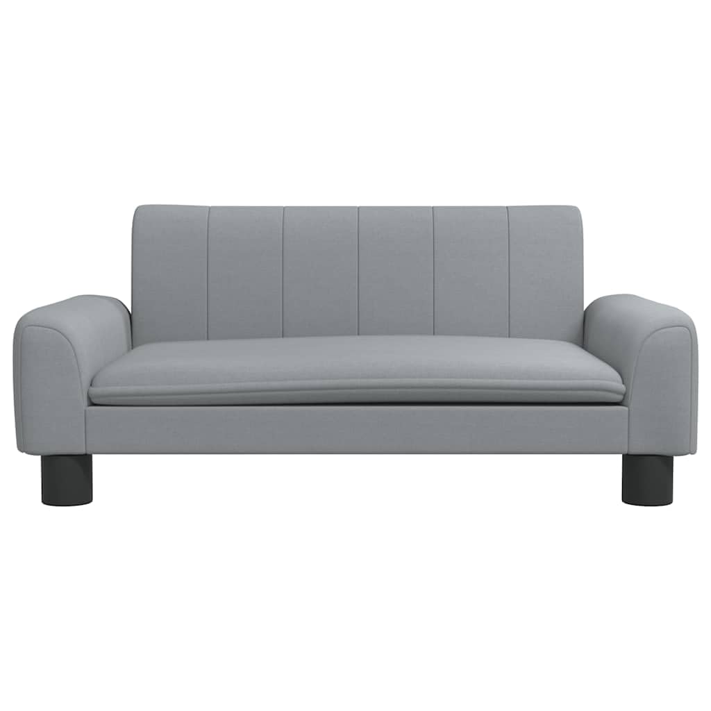 Cama para perro gris claro, 70 x 45 x 30 cm de tela, cómodo sofá acolchado de espuma gruesa con marco de madera de pino macizo y cuatro patas estables, ideal para el salón