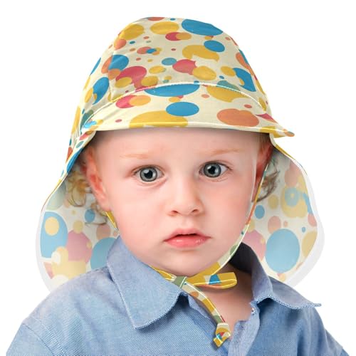 Colorful Dots Cute Art Toddler Baby Beach Hat Boy Bucket Hat Girls UPF 50 Adjustable Beach Essentials2