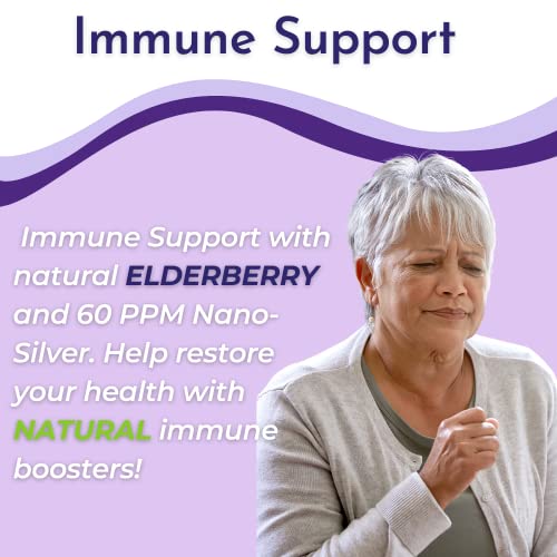 Optivida Health Natural Colloidal Silver Lozenges 60Ppm Elderberry W/Vitamins, Sore Throat, Coughs, Supports Immune System, Fast-Acting Cough Drops, Organic Elderberry W/Zinc (1 Pack) #TOP2