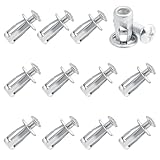 Hariendny 12 PCS Hollow Door Anchor Set: 4mm x 20mm Zinc Plated Steel Bolts, Heavy Duty Wall Anchors for Hanging Items, Curtain Rods, Lamps & Wall Cabinets