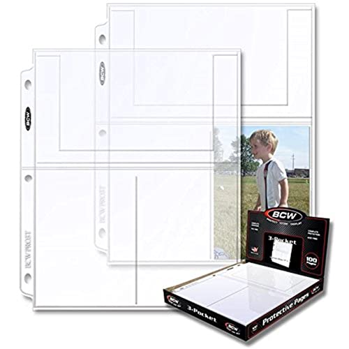 Bcw Pro 3-Pocket Postcard Protective Page Box 4