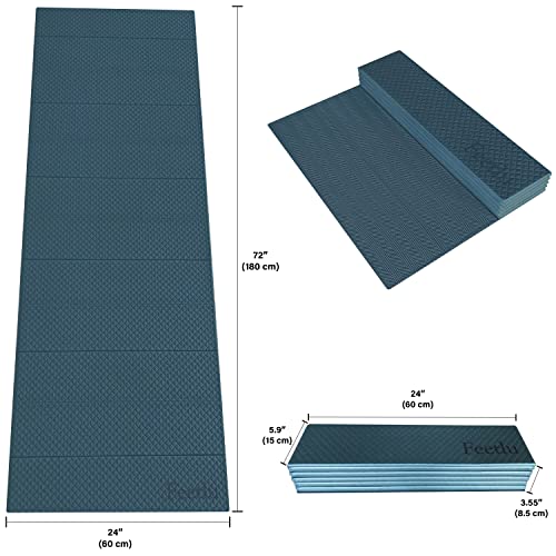 Feetlu Folding Travel Yoga Mat-1/4" Thick - Image 3