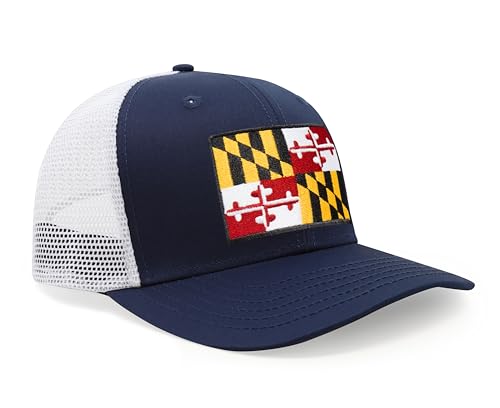 Image of International Tie State Hat for Men and Women, Adjustable Snapback Trucker Baseball Cap with Embroidered Patch