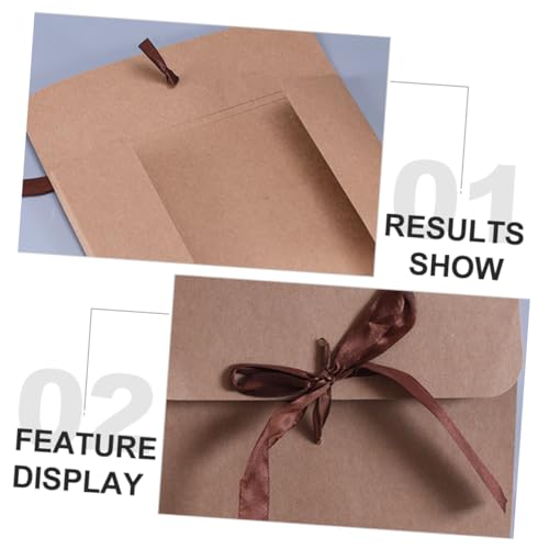 Enveloppes rétro kraft pour invitations lettres format vintage x10 - 5