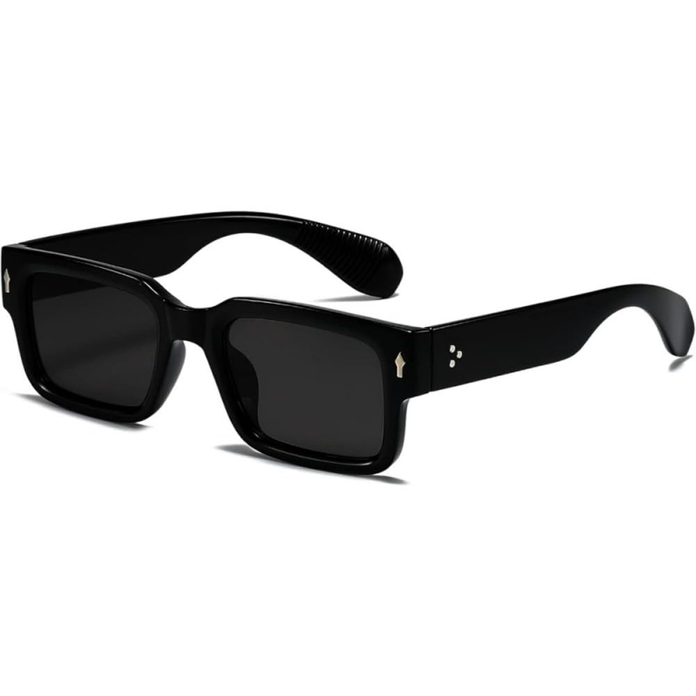 Gafas de sol gruesas y modernas con forma rectangular y protección UV400.