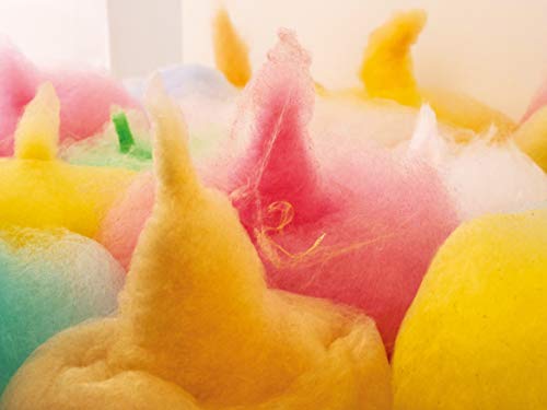 Hopser Food Fun Zucker für Zuckerwatte (Set 1 Erdbeer, Vanille, Kaugummi + 50 Stäbe, 3x230 Gramm / 50 Stäbe)