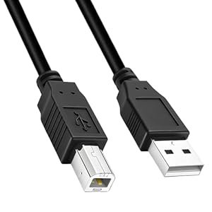 Cable USB Imprimante 3M USB 2.0 type B Câble USB A vers USB B mâle imprimante PC Printer compatible avec Printer HP Dell Canon Epson Lexmark Xerox Brother Samsung Epson