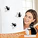 3Pcs Magnet Acrylic Pet Memorial Decor, Refrigerator Ornament Cute Desk Wall Decor Cat Fur Holder,Cat Whisker Keepsake Magnet,Remembrance Gifts for Cat Lovers(Black)