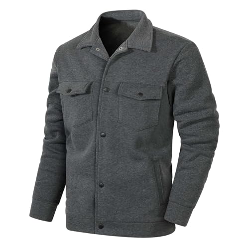 Veste polaire homme rembourrée et matelassée coupe ample à boutons