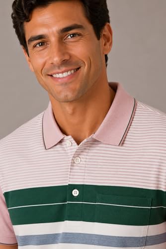 Image of SANE ORIGINALS Polo T-Shirt for Men with Pocket || Striped Polo for Men