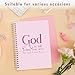 Lacama Bible Journal for Women, Christian Prayer Journal Pink Notebook Gifts for Teen Girls Kids Women, Preppy Cute Church Faith Journaling Hardcover God is Still Writing Your Story Spiral Notebook