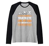 I'm An Aspiring Triathlete Like My Dad -- Camiseta Manga Raglan