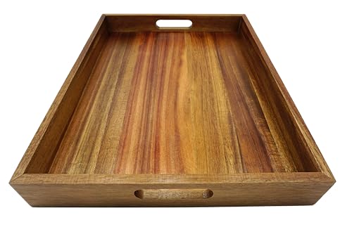 Opiniones y reviews de Charola , tabla con los diez mejores. 50 PAROTA| Charola de Madera Acacia para Servicio, Multiples Usos para Cama, Cocina y de Mesa Medidas 40 x 30 x 5 cm