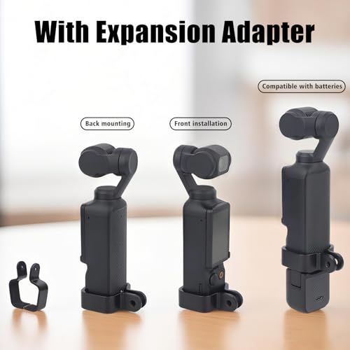 Mechrig Cold Shoe Mount Expansion Adapter for DJI Osmo Pocket 3,Ajustable 360°Ball Head for DSLR Hot Shoe Mount,Vlogging and Dual Camera Setup - image 2