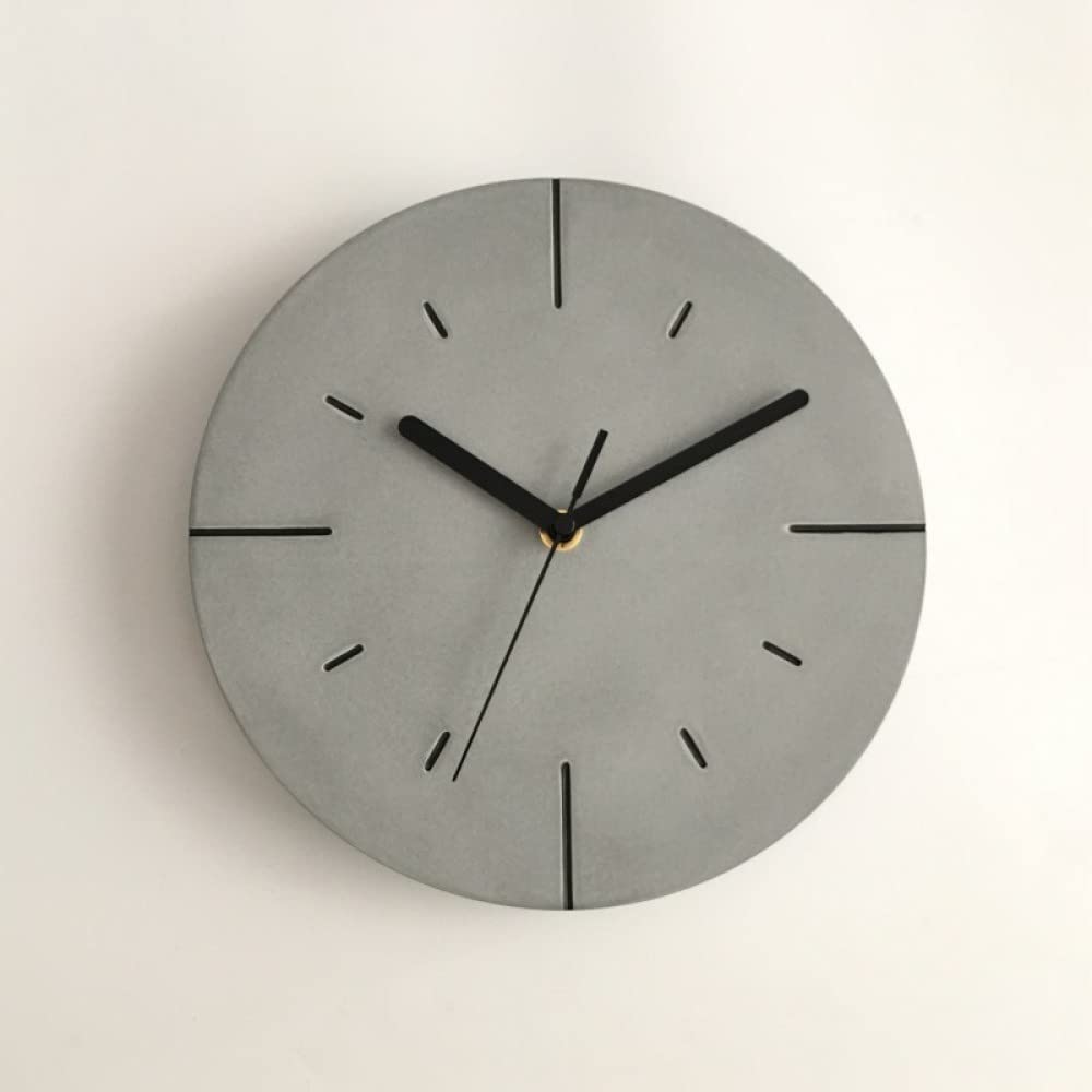 AAPIE Relojes de Pared de Estilo Industrial, Reloj de Pared silencioso, Relojes de Pared Redondos Decorativos, Reloj de Pared con batería, Adorno Grande