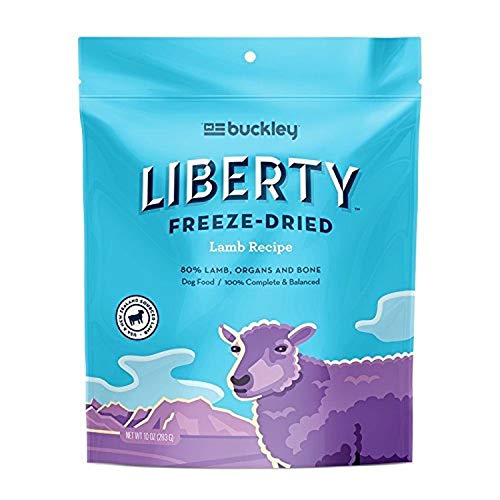 Buckley Liberty Freeze Dried Dog Food/Food Topper And Mixer, Lamb, 10 Ounce #TOP4