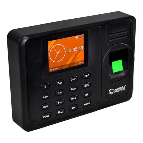 Image of Team Office Z305W Biometric Attendance Machine | Cloud Software Supported | Fingerprint + RFID Card + Password | Wi-Fi | Battery Backup | Real-Time Employee Time Tracking | Office