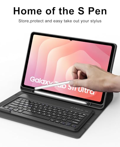 Image of for Samsung Galaxy Tab S11 Ultra Keyboard Case 14.6 inch 2025, Magnetically Detachable Wireless Bluetooth Keyboard, Multi-Angle Stand, PU Leather Folio Cover with S Pen Holder for Galaxy Tab S11 Ultra