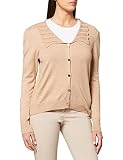  Naf Naf Pola Gilet Suéter cárdigan, Beige, XL para Mujer