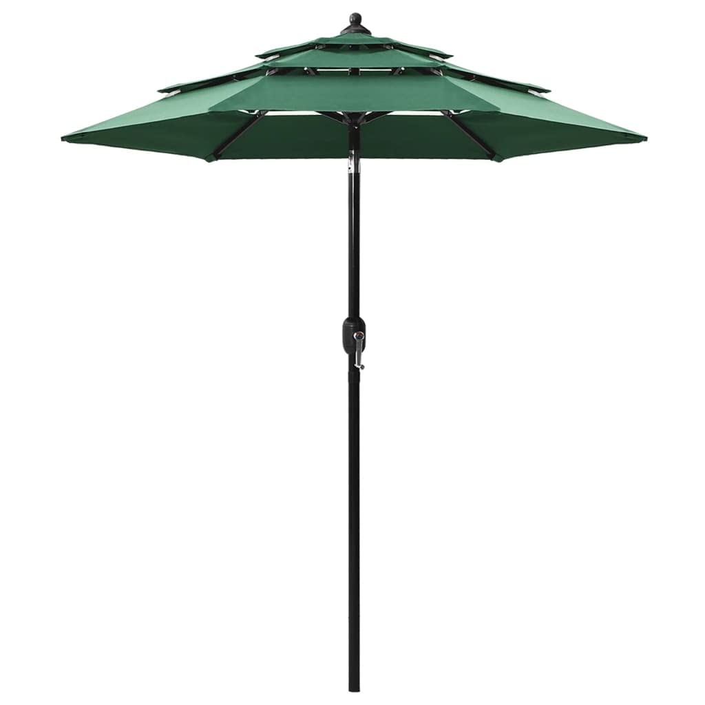 Parasol con poste de aluminio CLSDRZC para jardín y terraza 7