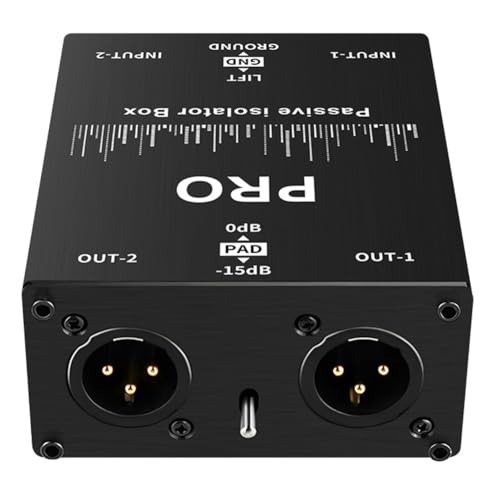 Hipzeepo Mixer -Rauschunterdrückung Audiostrom Akustikfilter 6.35 XLR -Audio -Isolator Audio -Rauschen Reduzierer XLR -Audio -Isolator