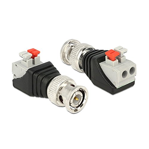 Delock�A�_�v�^BNC�I�X>�^�[�~�i���u���b�N�v�b�V���{�^��2�s��Screwless�s�b�`5.0 MM