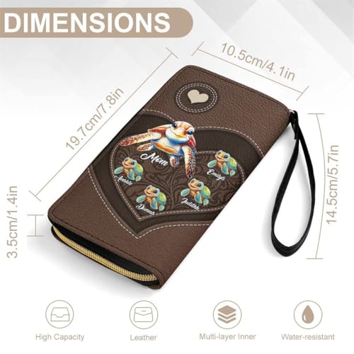 Personalized Mom Wallet Custom 1-15 Names Mother Leather Long Wallet Loving Gift For Mom Grandma Birthday Xmas Mothers Day (style 27)2