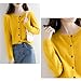 Cream Cashmere Cardigans for Women Button up Open Front Crew Neck Sweaters Lightweight Plus Size Long Sleeve Tops Outfits Casual Fall Winter 2025 Ladies Teen Girls Cozy Jackets Orange X-Large