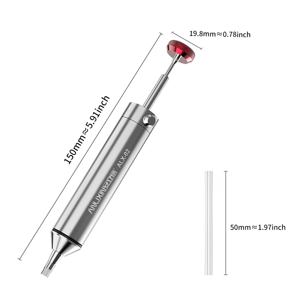 Pompa Dissaldante Con Stoppino | Per Saldatura Elettronica | Kit Con Ugello In Silicone