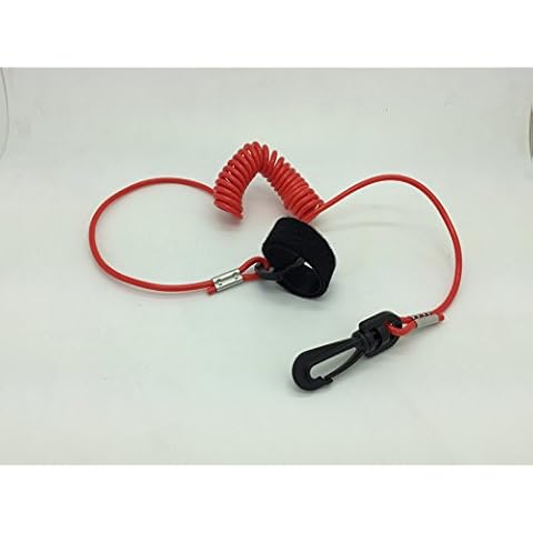 TOTAL MARINE Coiled Lanyard Boat Paddle and Fishing Pole Leash 40" SNAP Hook Kayaks Canoes Cover