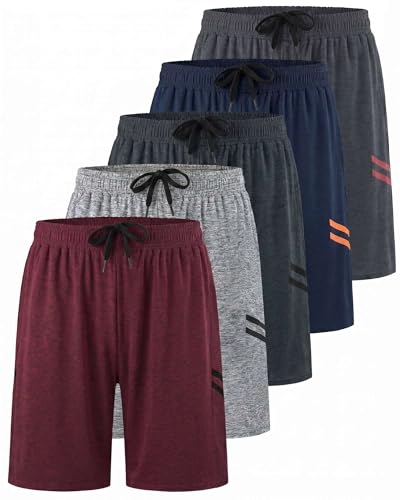 10 Best Boys Basketball Shorts Sets for Court-Ready Style 7 Real Essentials Boys' Dry Fit Basketball Shorts (5 Pack)