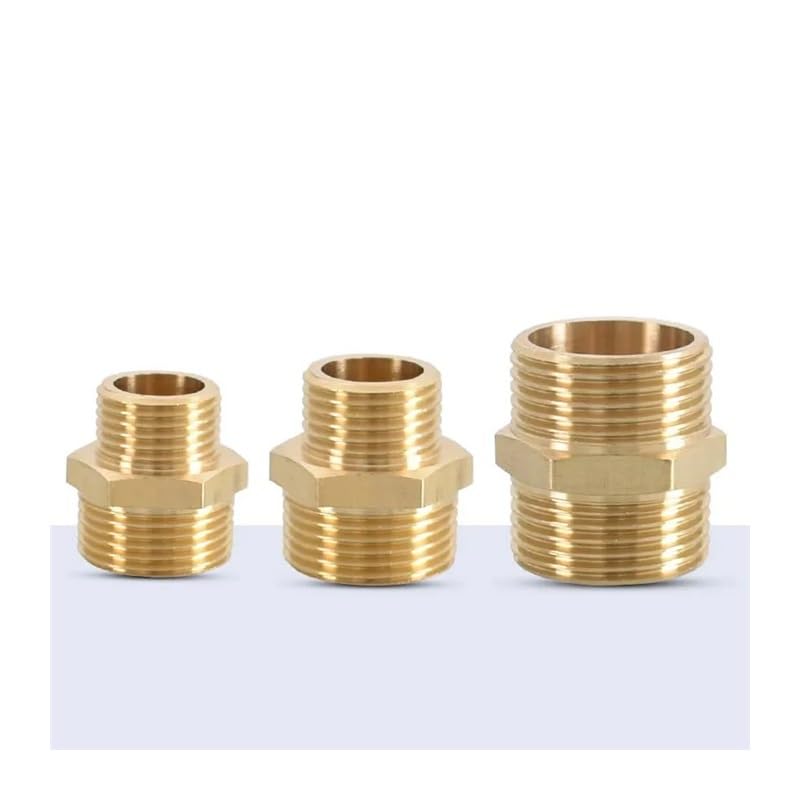 Connettori esagonali in ottone, adattatore rapido per acqua, olio e gas, raccordo filettato maschio da 1/8" a 1-1/4"